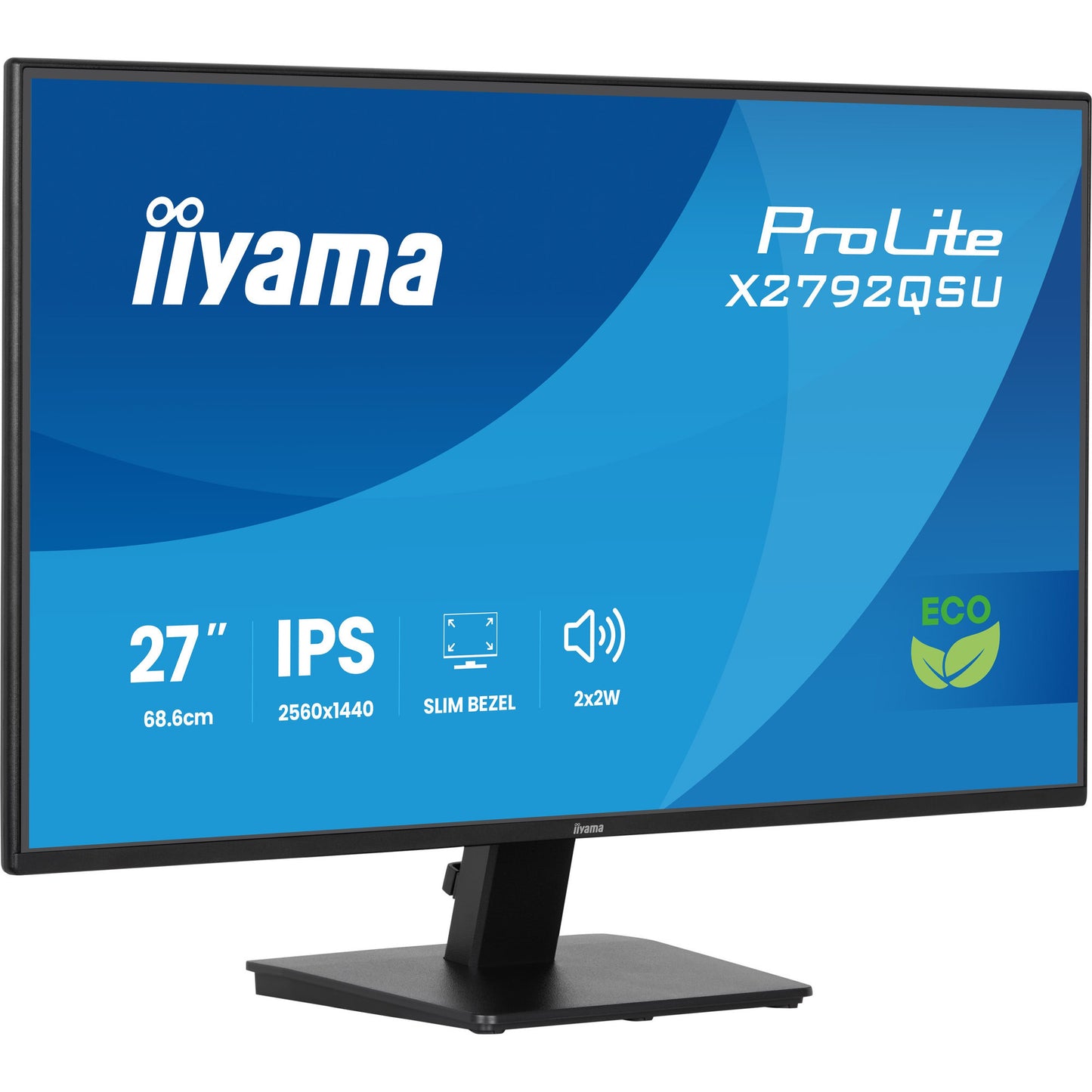 Iiyama prolite x2792qsu-b1 27 monitor (zwart, hdmi, displayport, 2x usb-a, usb-b, 120 hz)
