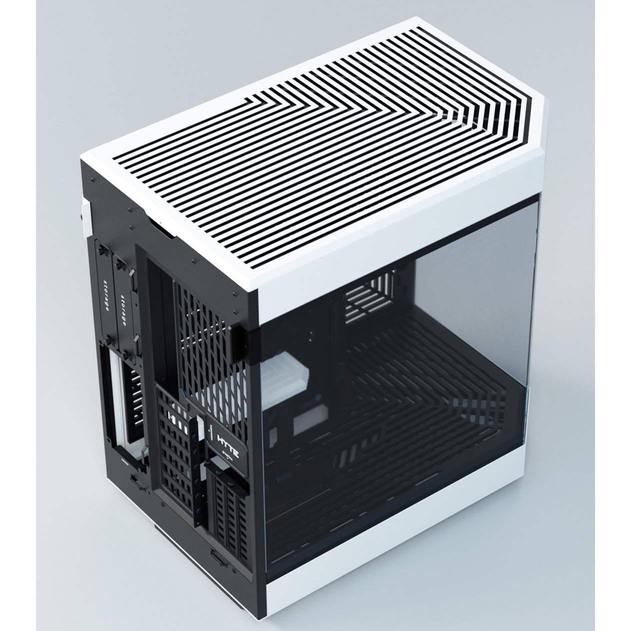 HYTE y60 midi tower behuizing (wit zwart | 3x usb-a | tempered glass)