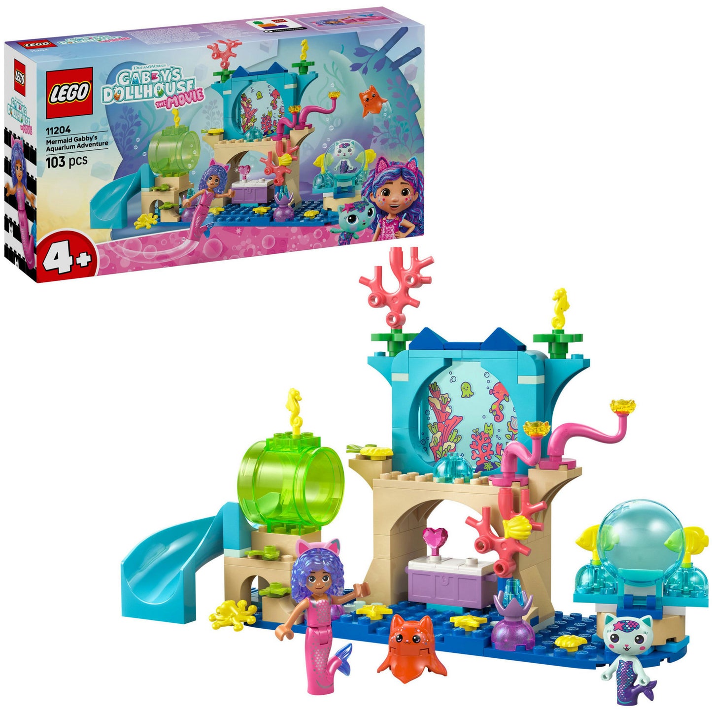 LEGO gabby's poppenhuis - zeemeermin gabby's aquariumavontuur constructiespeelgoed (11204)