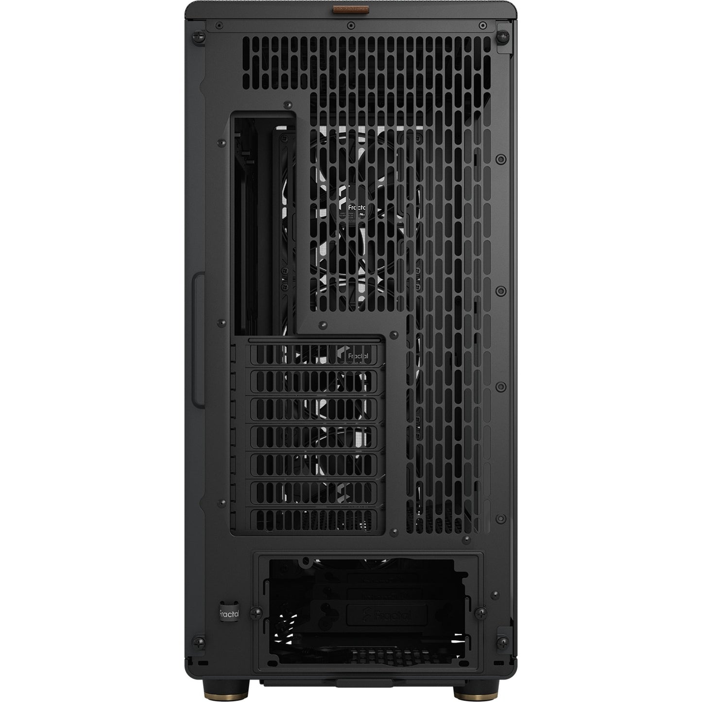 Fractal Design north xl midi tower behuizing (zwart houtkleur | 2x usb-a | 1x usb-c | tempered glass)