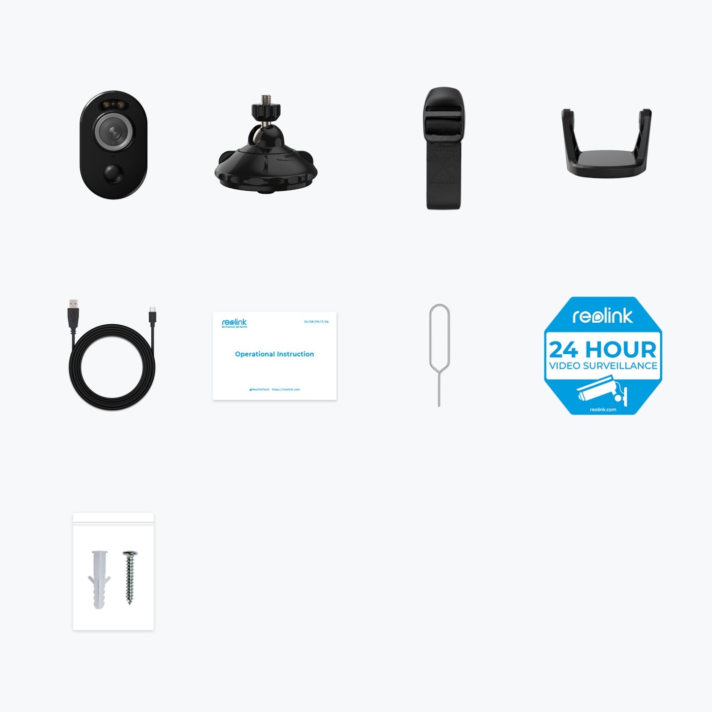 Reolink Argus B330 Smart 2K 4MP Wire-Free Camera with Motion Spotlight (Zwart, 5GHz 2.4GHz WiFi)