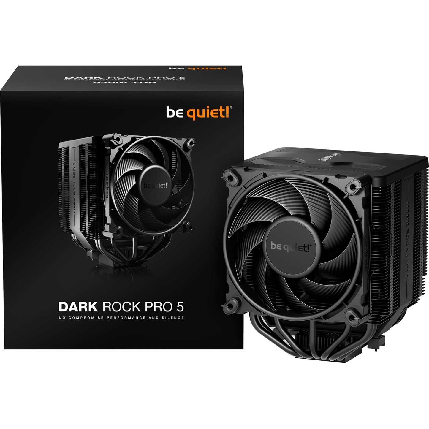 Be Quiet! dark rock pro 5 cpu-koeler (zwart, 4-pins pwm fan-connector)
