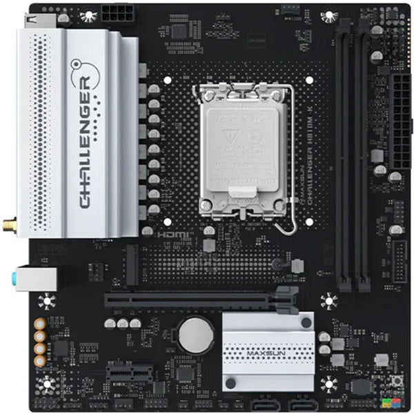 MAXSUN ms-challenger h810m-k wifi socket 1851 moederbord (zwart, gb-lan, wlan, bt, sound, µatx)