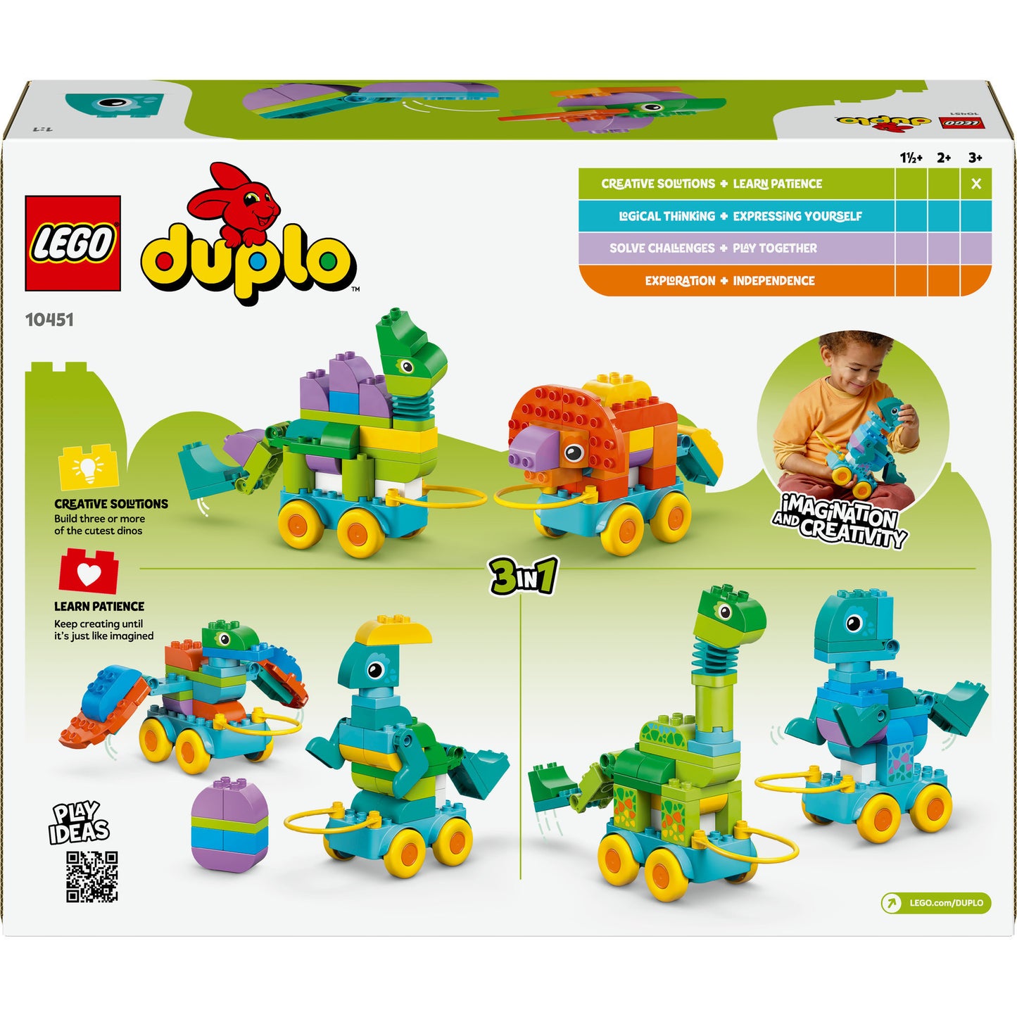 LEGO duplo 10451 3-in-1 dinosaurussen op wielen