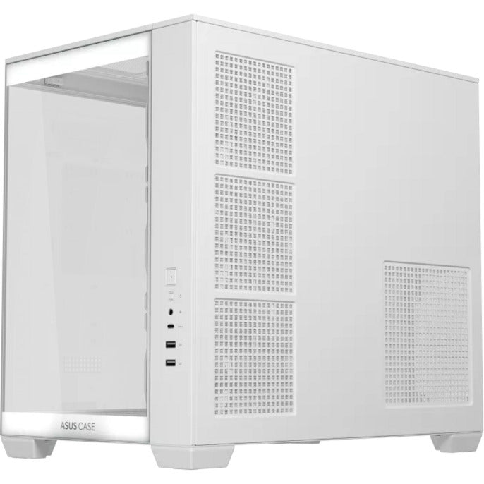 ASUS a32 plus midi tower behuizing (wit | 2x usb-a | 1x usb-c | rgb | tempered glass)