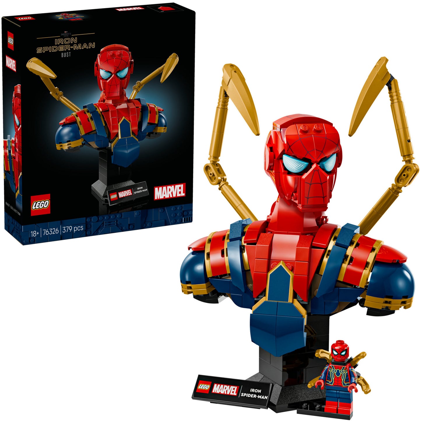 LEGO super heroes 76326 iron spider-man buste