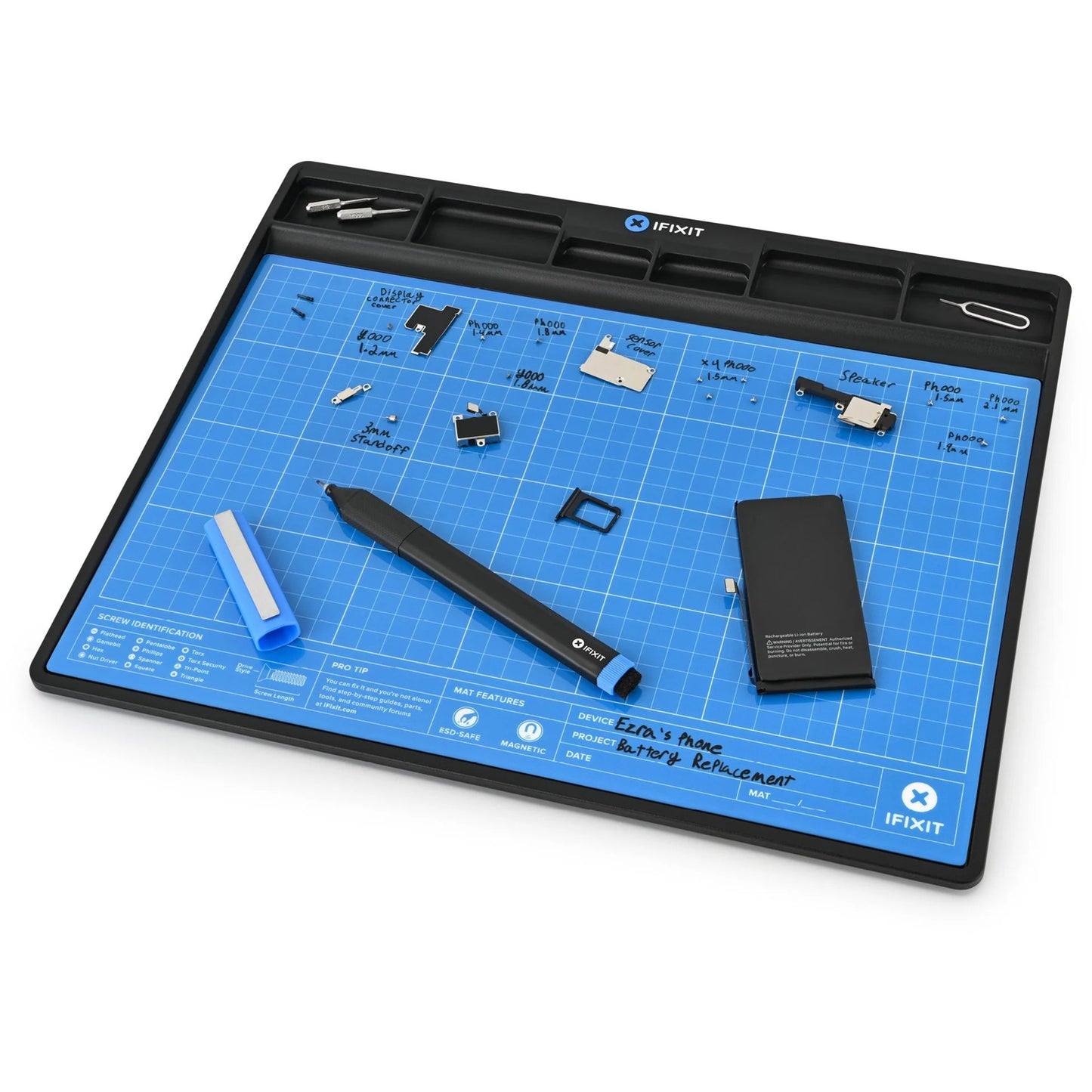 IFixit fixmat beschermingsmat (blauw zwart)