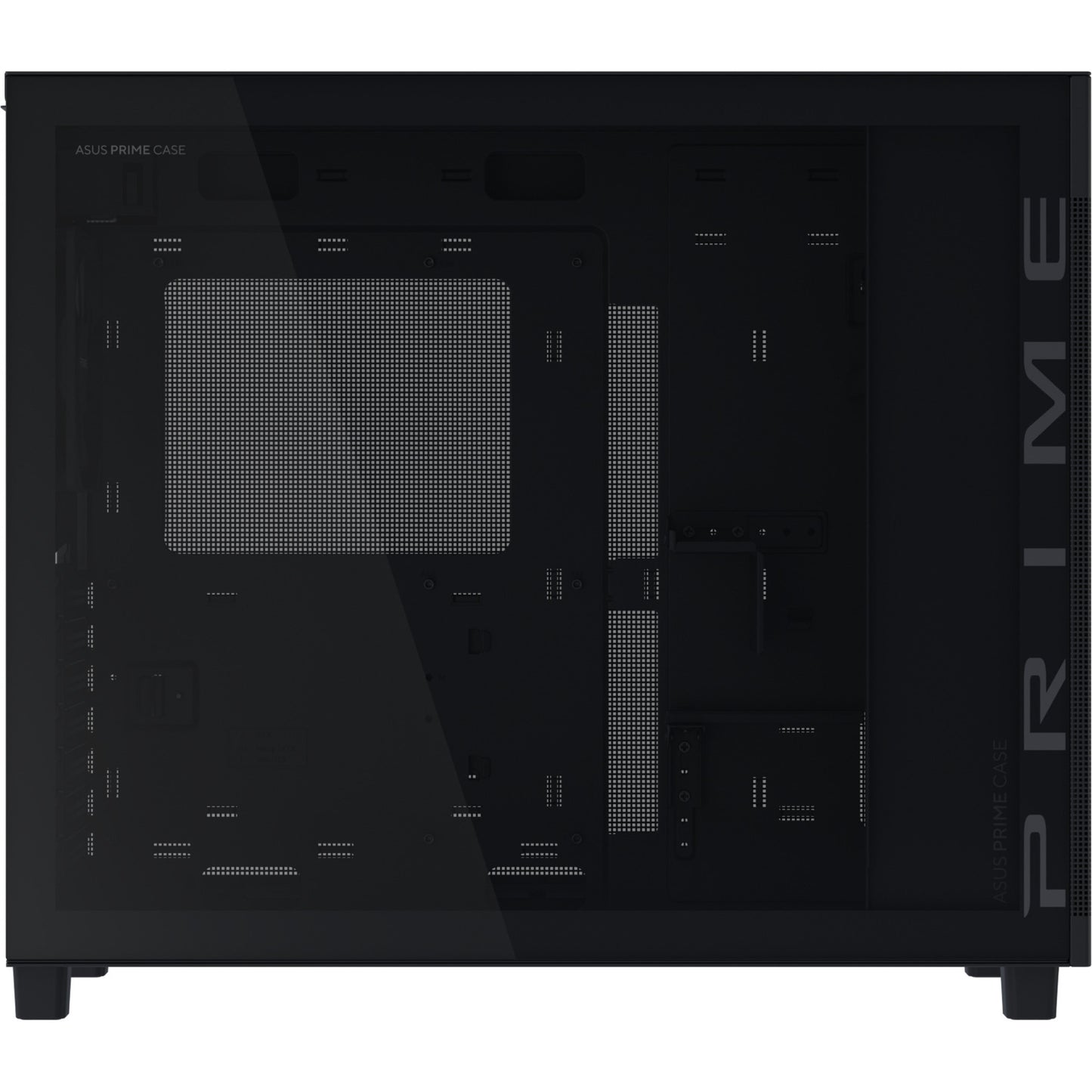 ASUS prime ap303 - tempered glass panel midi tower behuizing (zwart | 2x usb-a | 1x usb-c | tempered glass)