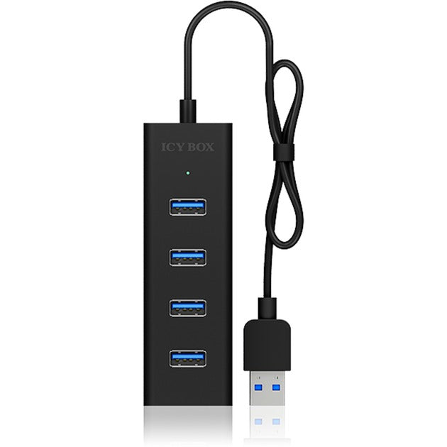 ICY BOX ib-hub1409-u3 4-port usb-hub (zwart)
