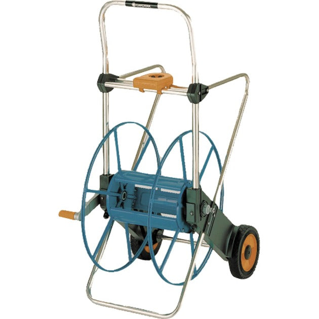 GARDENA metalen slangenwagen 100 (grijs turquoise, 2674-20)
