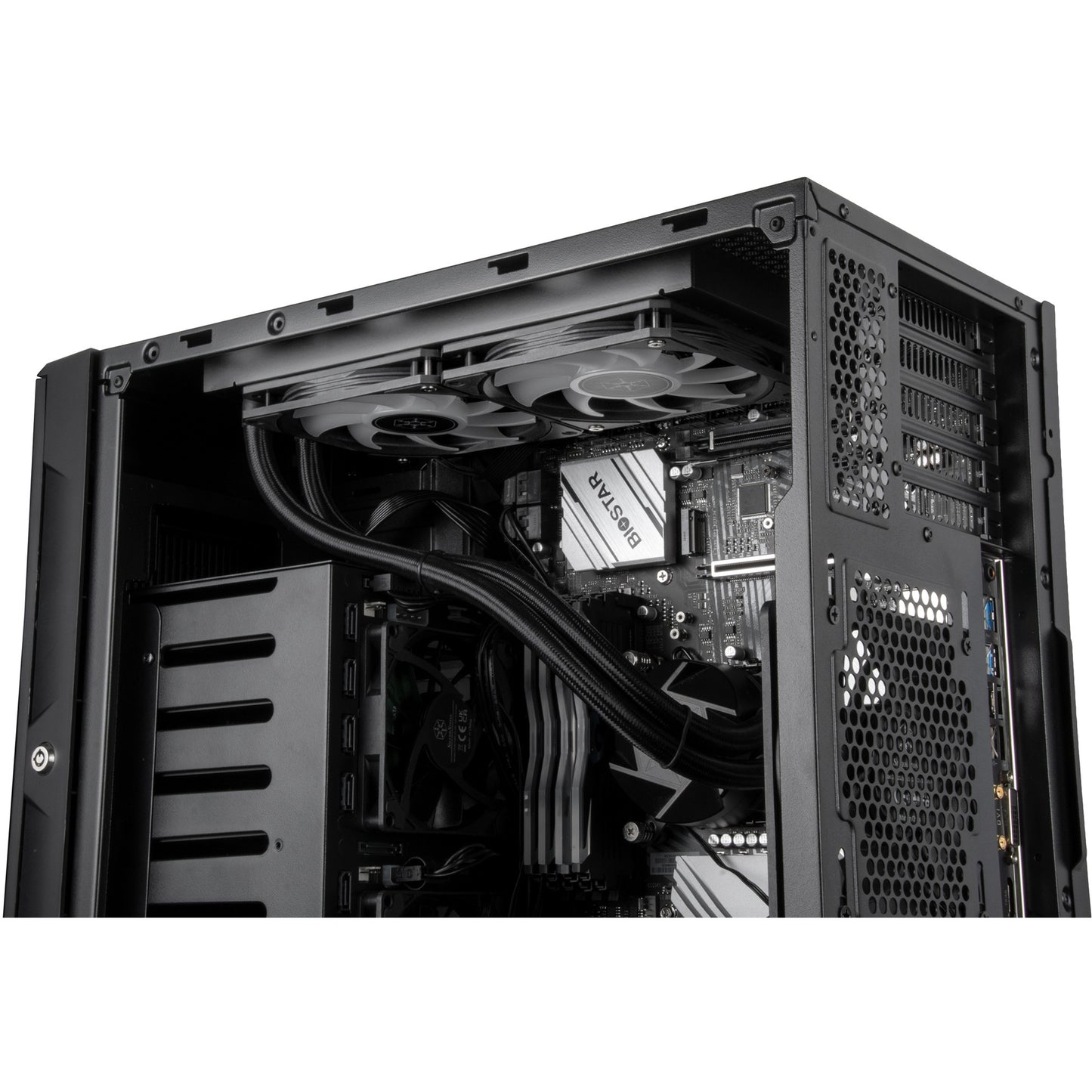 SilverStone cs382 mini tower behuizing (zwart | 2x usb-a | 1x usb-c)