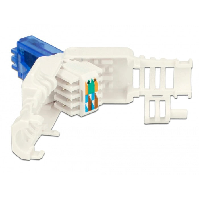 DeLOCK rj45 plug cat.6a utp toolfree stekker (wit, 2 stuks)