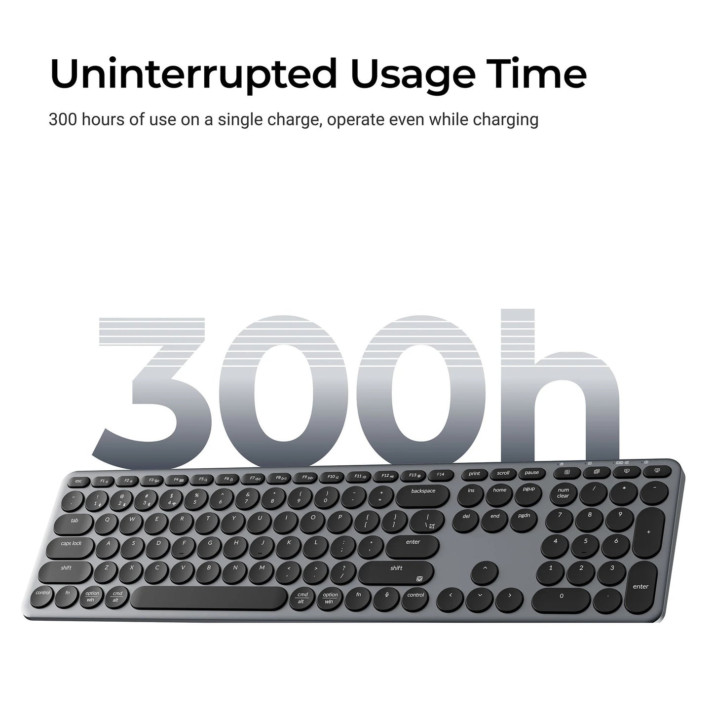 Keychron b5 pro-k8 toetsenbord (wit, us lay-out (qwerty), scissor switches, 100%, abs keycaps, 2.4 ghz bluetooth usb)