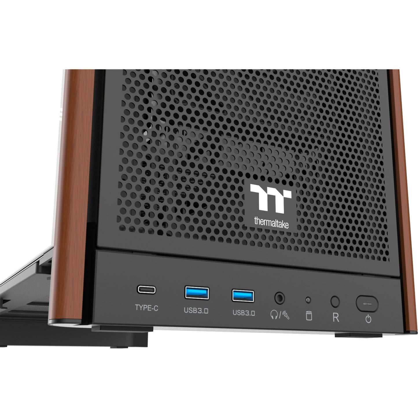 Thermaltake s370 ws midi tower behuizing (zwart | 2x usb-a | 1x usb-c | tempered glass)
