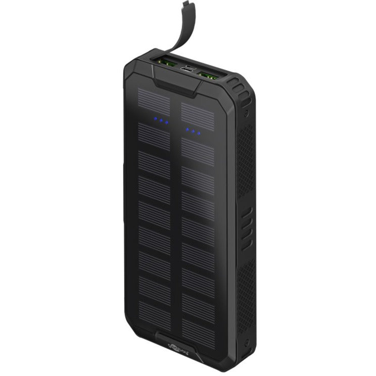 Goobay outdoor solar power bank 20,000 mah with power delivery powerbank (zwart)