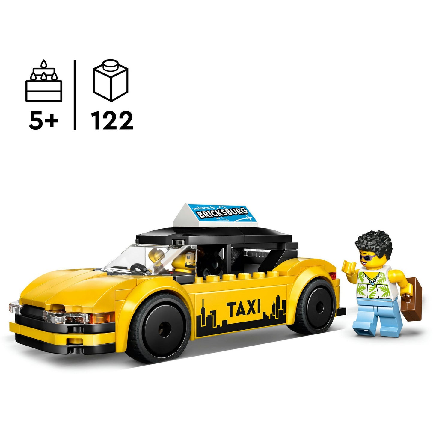 LEGO city 60487 gele taxi