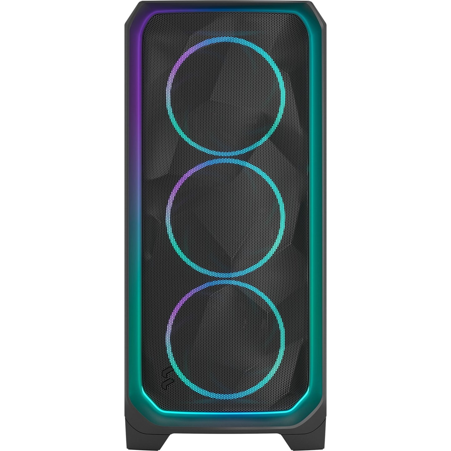 Fractal Design meshify 3 ambience pro rgb midi tower behuizing (zwart | 2x usb-a | 1x usb-c | rgb | tempered glass)