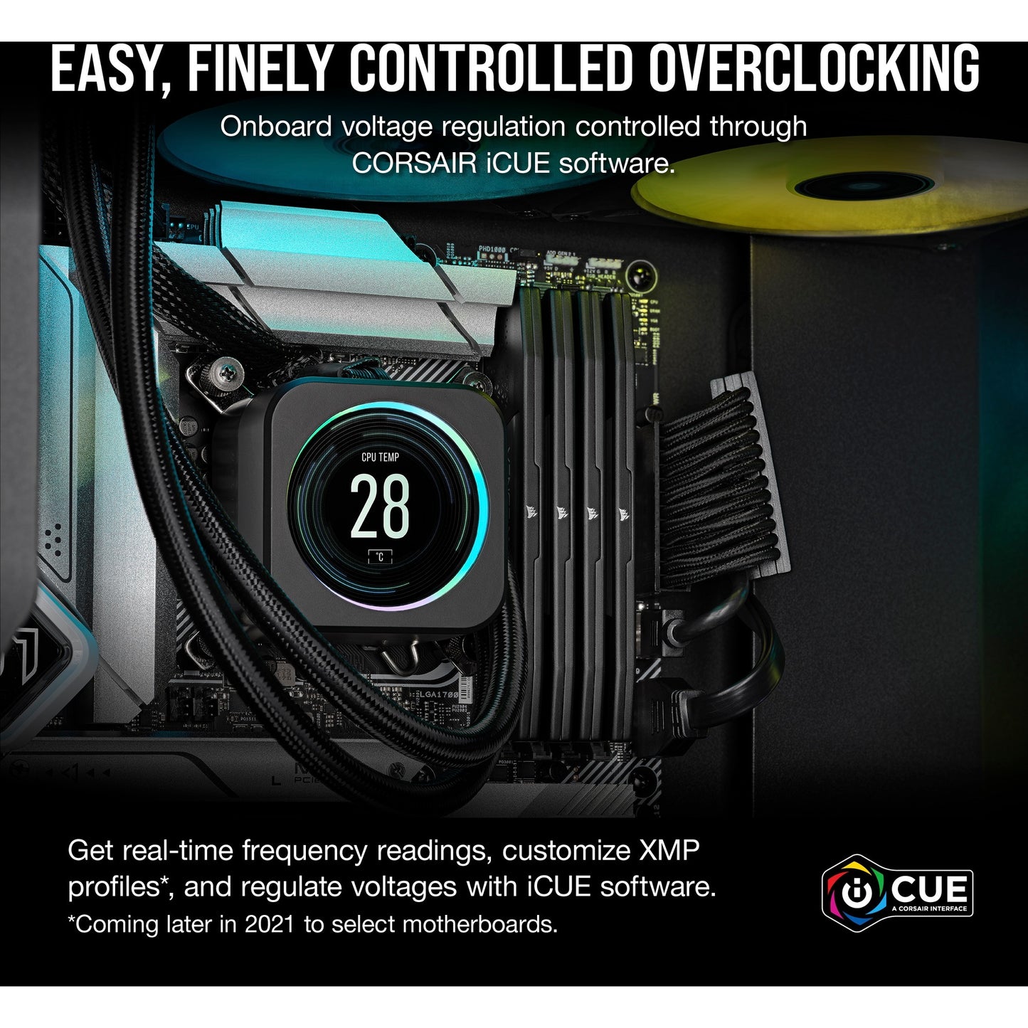 Corsair vengeance 16 gb ddr5-5200 (2x 8 gb) werkgeheugen (zwart, cmk16gx5m2b5200c40, xmp 3.0)