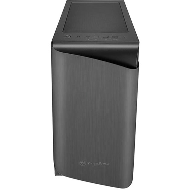 SilverStone seta a1 midi tower behuizing (zwart titanium | 2x usb-a | 1x usb-c | rgb | tempered glass)