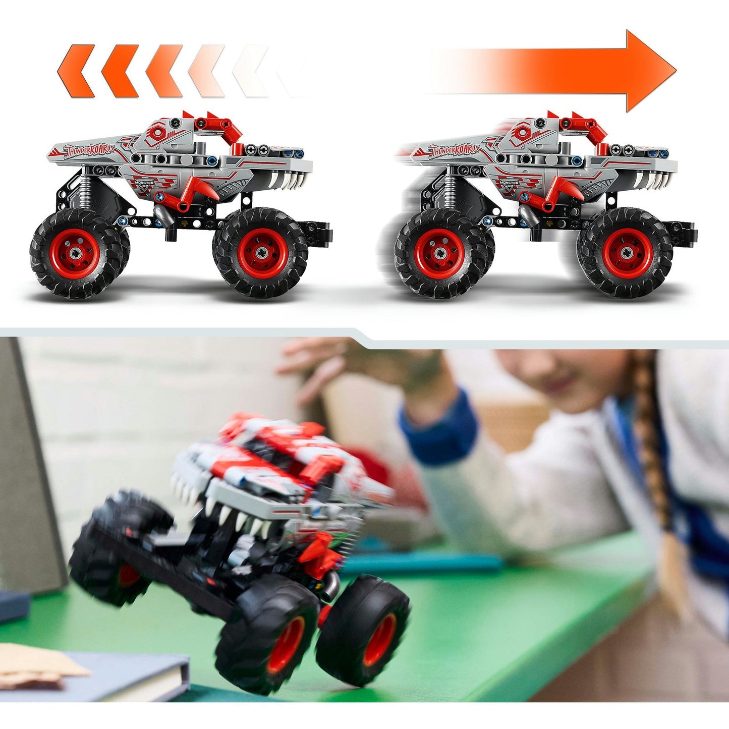 LEGO technic 42200 monster jam thunderroarus pull-back