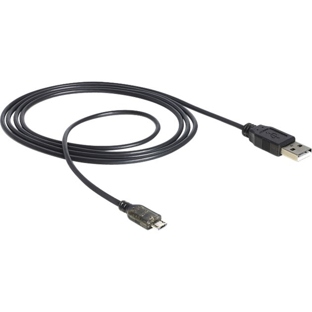 DeLOCK usb-a > micro-usb-b met led kabel (zwart, 1,5 meter)