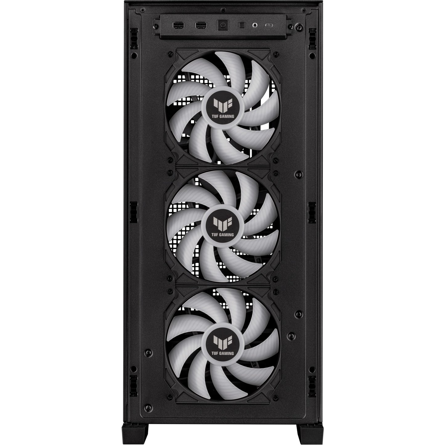 ASUS tuf gaming gt302 argb midi tower behuizing (zwart | 2x usb-a | 1x usb-c | rgb | tempered glass)