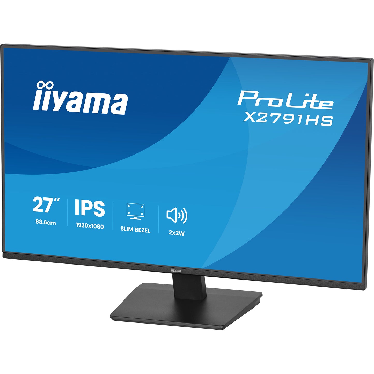 Iiyama prolite x2791hs-b1 27 monitor (zwart (mat), 120 hz, hdmi, displayport, audio)