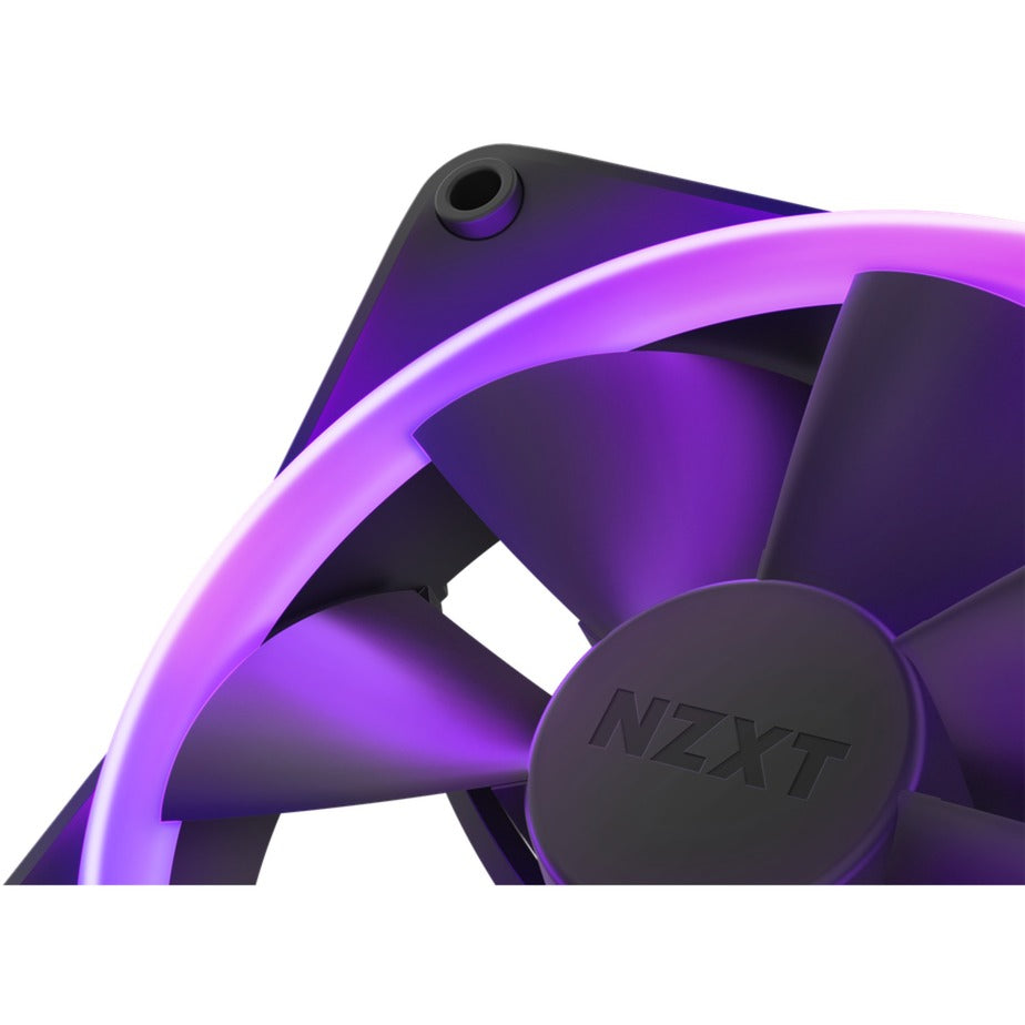 NZXT f140 rgb case fans (zwart, 2 stuks, 140 x 140 x 26 mm, pwm, incl. controller)