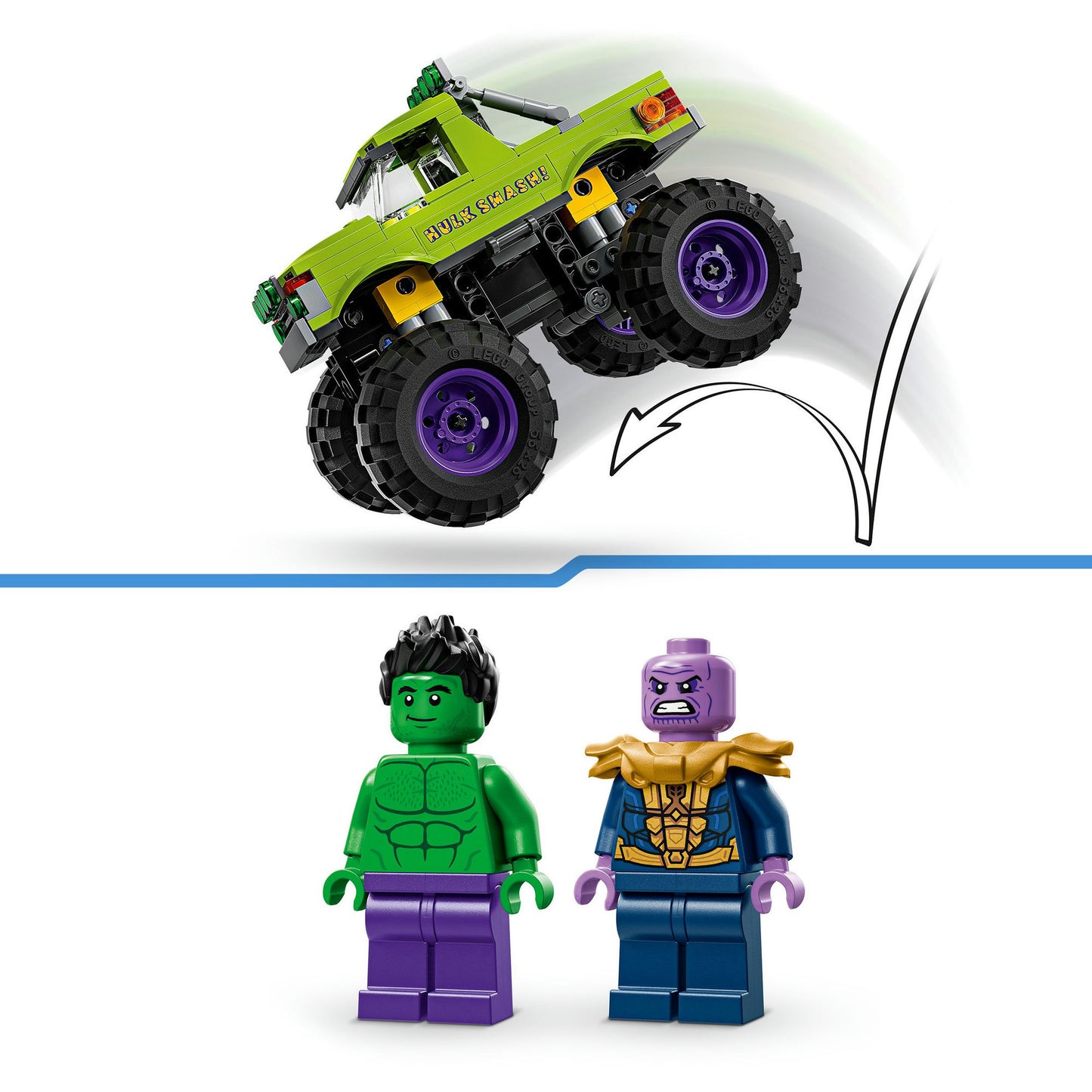 LEGO marvel 76312 de hulk truck vs. thanos