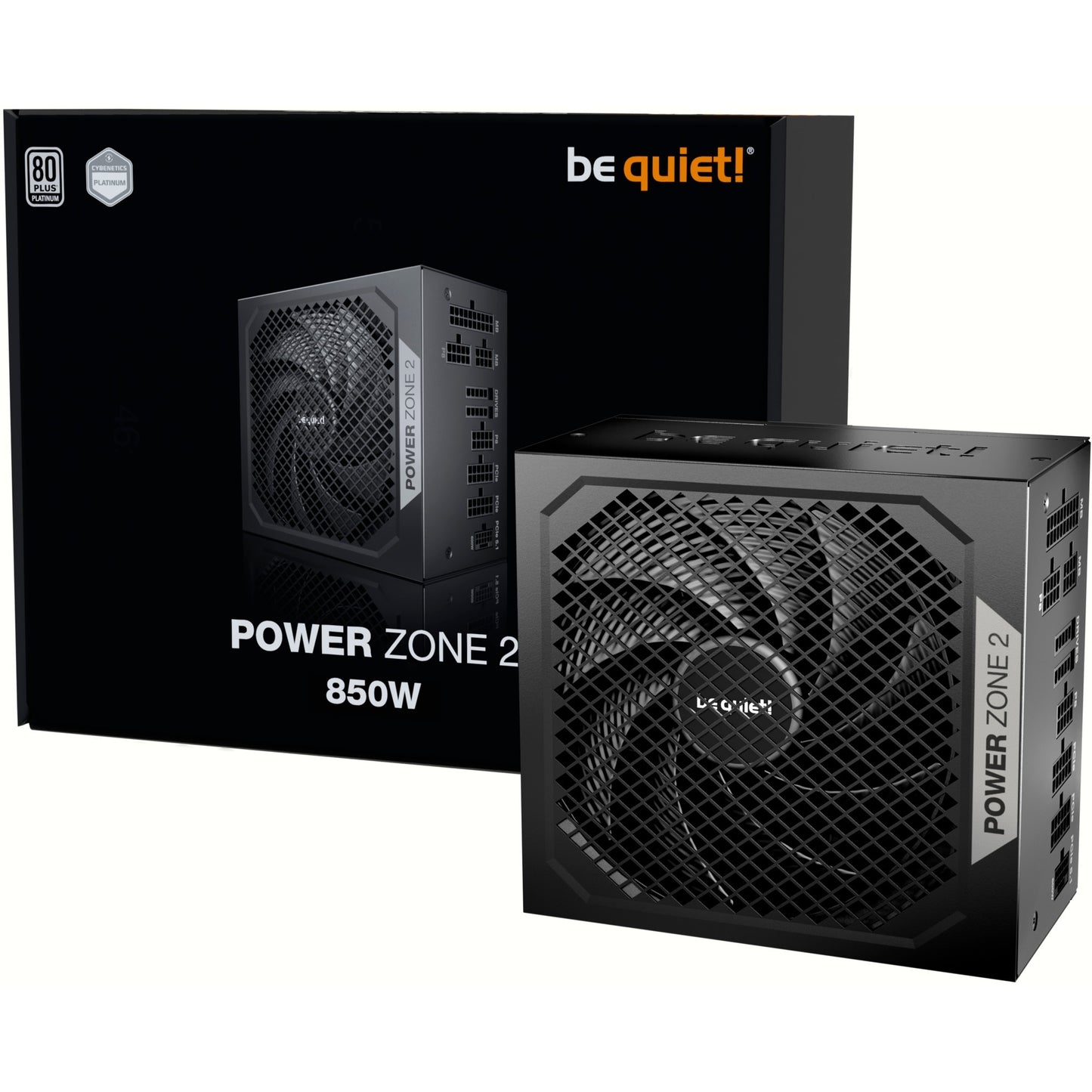 Be Quiet! power zone 2 modulaire 850 watt voeding (zwart, 1x 12v-2x6, 3x pcie)