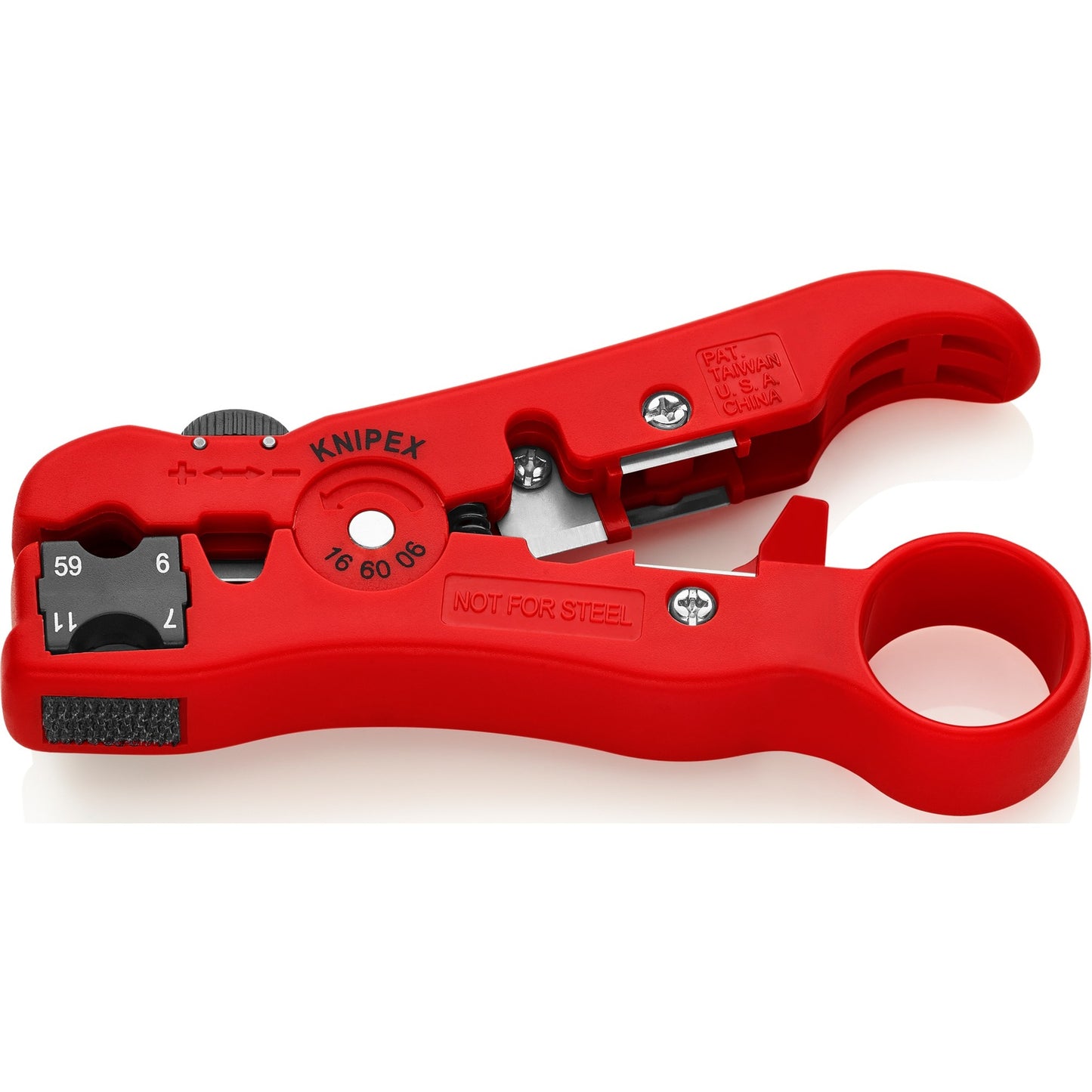 KNIPEX afstriptang voor coax- en datakabels 166006sb kabelstrip- ontmantelingsgereedschap