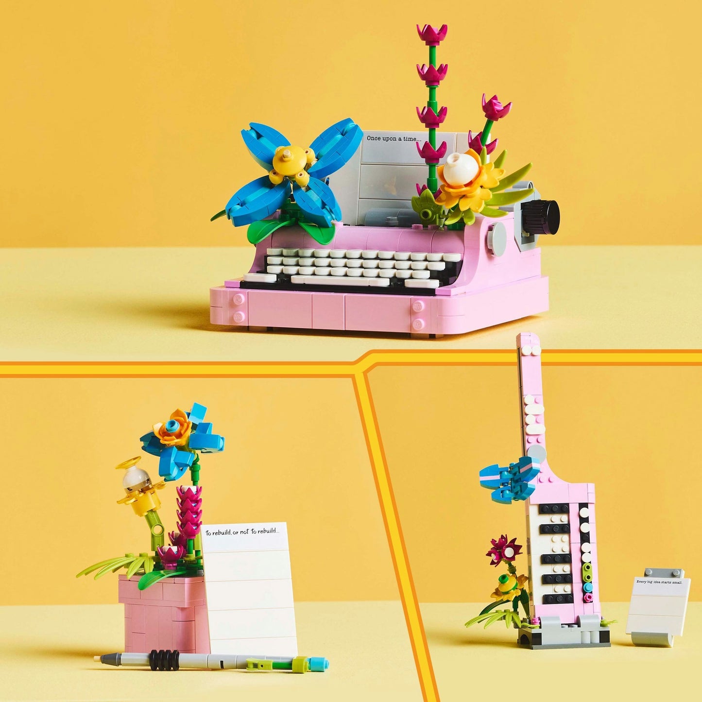 LEGO creator 31169 typemachine met bloemen