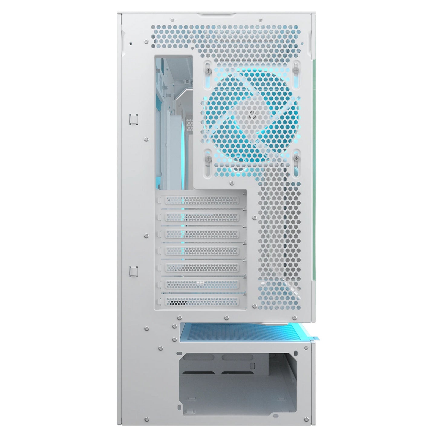 Cougar cfv235 midi tower behuizing (wit | 2x usb-a | 1x usb-c | rgb | tempered glass)