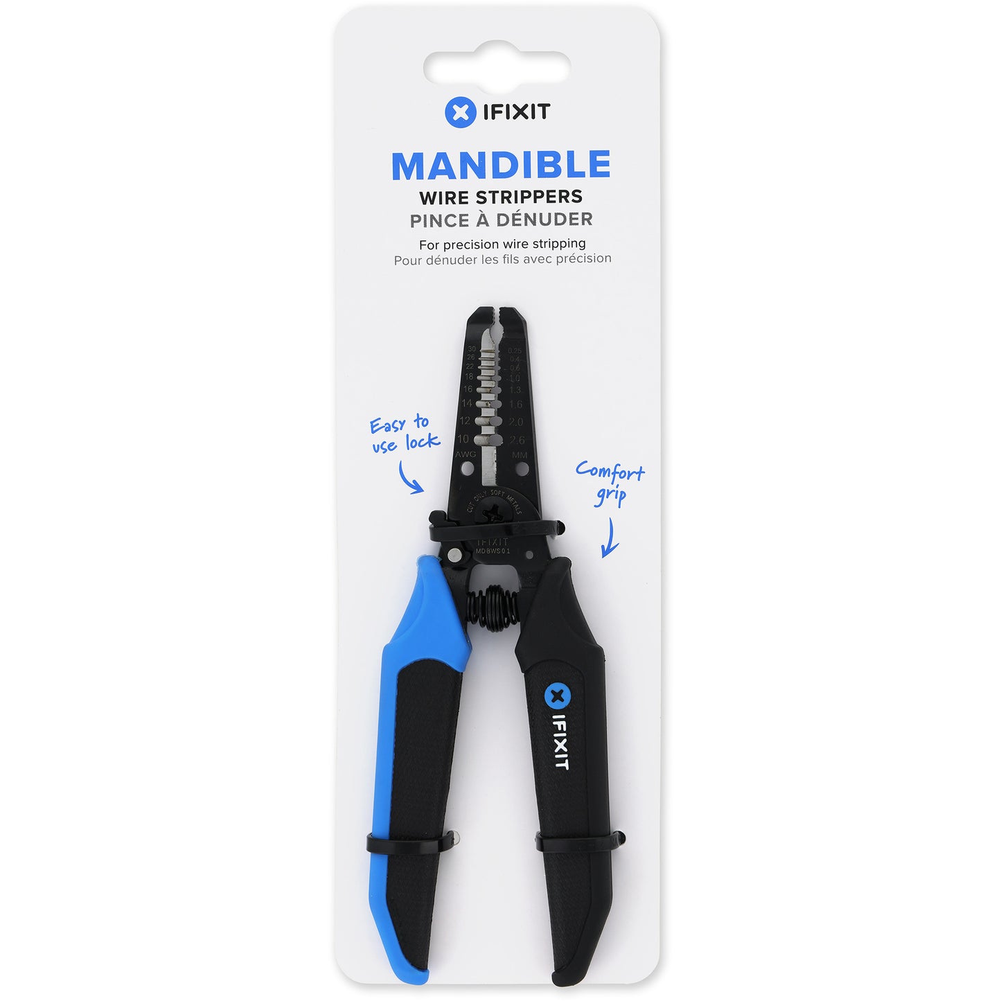 IFixit mandible wire strippers striptang (zwart blauw)