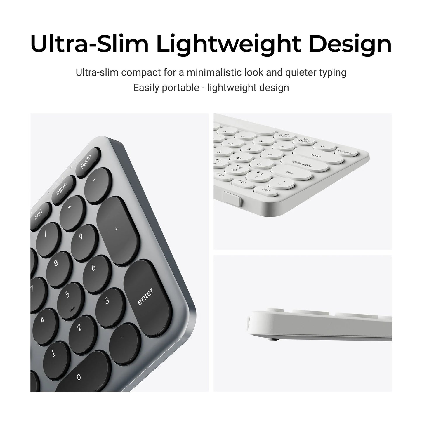 Keychron b4 pro-k1 toetsenbord (grijs, us lay-out (qwerty), scissor switches, 96%, abs keycaps, 2.4 ghz | bluetooth | usb)