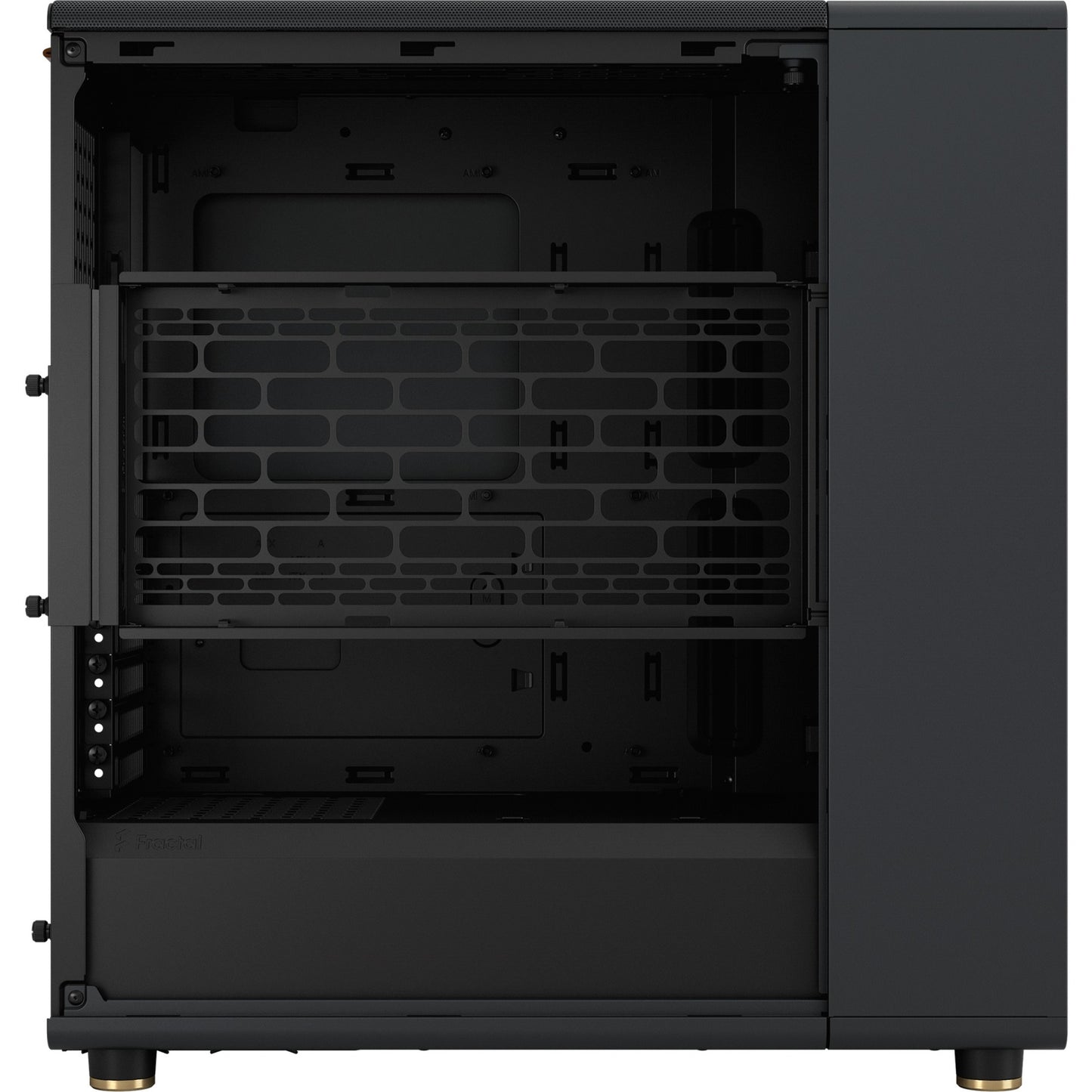Fractal Design north midi tower behuizing (zwart houtkleur | 2x usb-a | 1x usb-c)