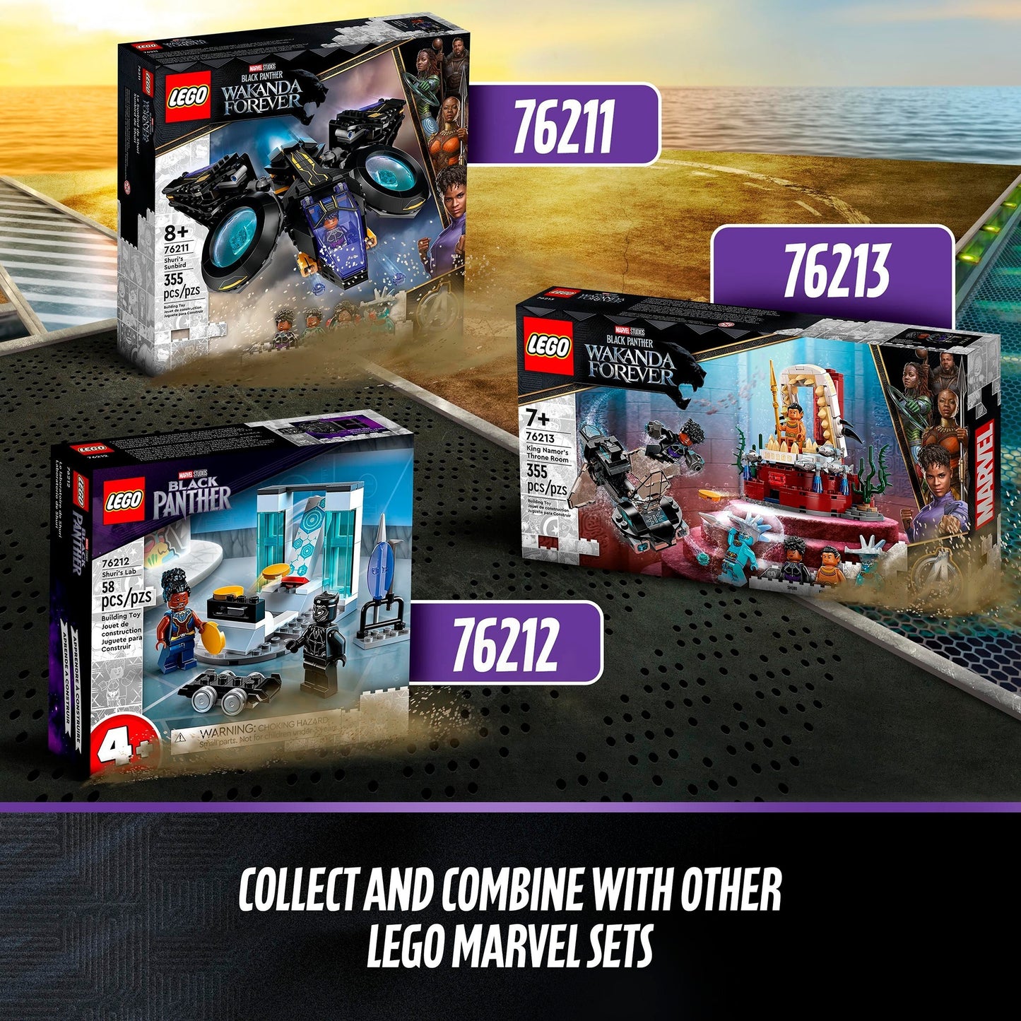 LEGO marvel - shuri's sunbird constructiespeelgoed (76211)