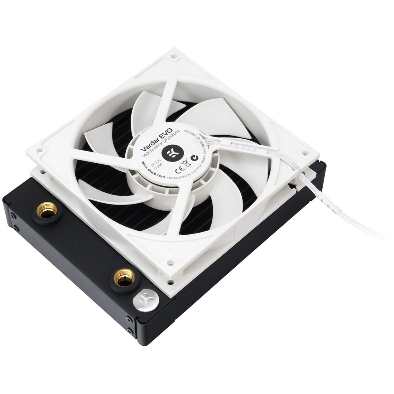 EKWB ek-vardar evo 140er white bb (500-2000) case fan (140 x 140 x 25 mm, pwm)