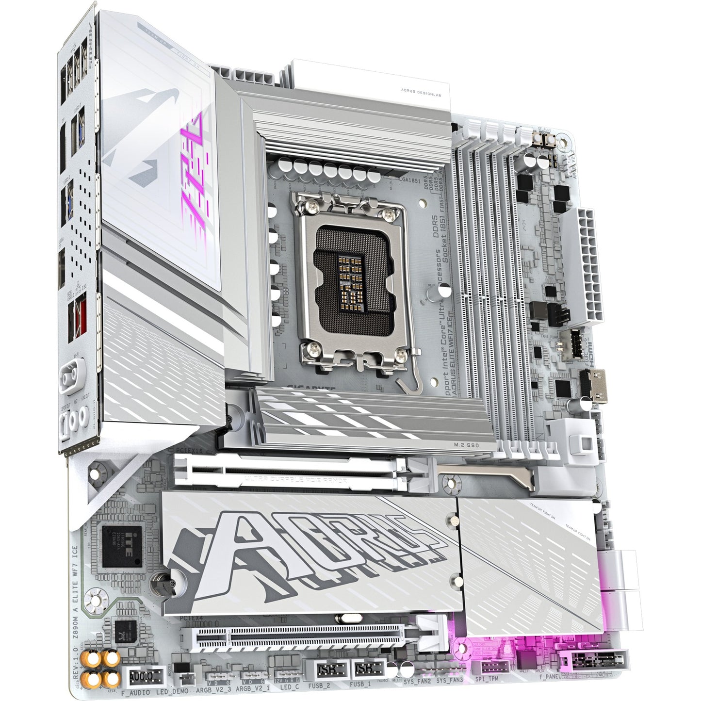 GIGABYTE z890m aorus elite wf7 ice socket 1851 moederbord (raid, 2.5gb-lan, wi-fi 7, bt, sound, µatx)