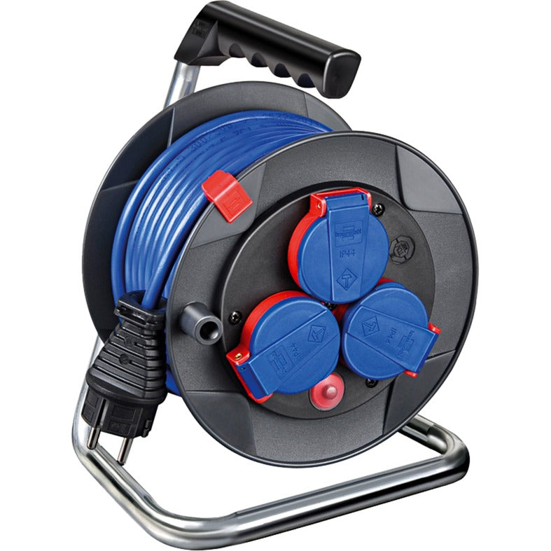 Brennenstuhl garant compact ip44 kabelhaspel 15m (zwart blauw, 1079850, 15 meter)