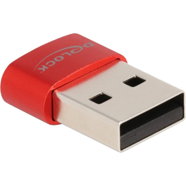 DeLOCK usb 2.0 adapter usb-a male > usb-c female (rood)