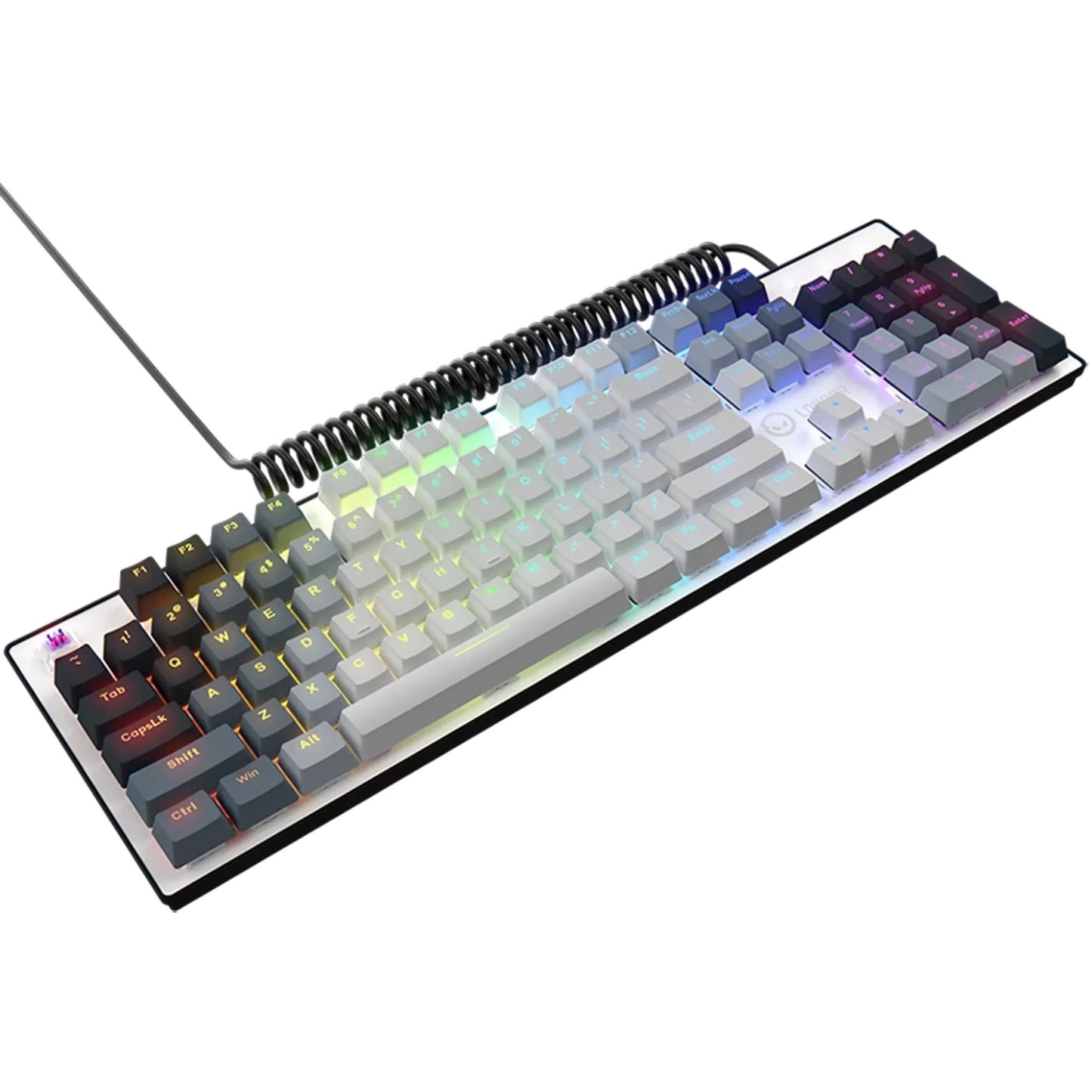 LORGAR azar 514 rgb mechanisch gaming toetsenbord (wit, us lay-out (qwerty), logar dream, 100%, rgb)