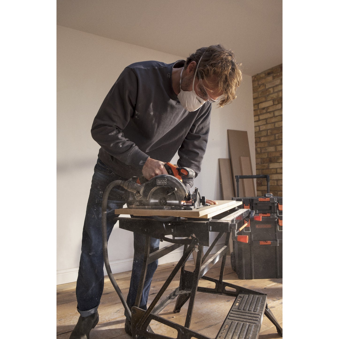 BLACK+DECKER 18v brushless cirkelzaag 165mm handcirkelzaag (zwart oranje, accu en oplader niet inbegrepen)