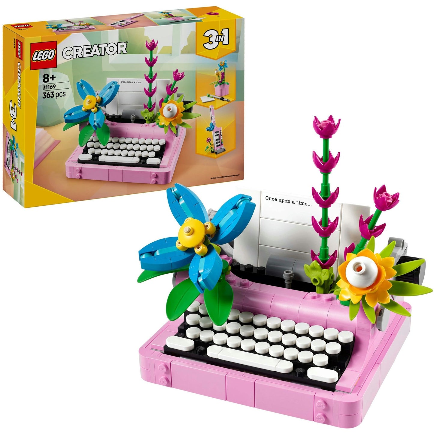 LEGO creator 31169 typemachine met bloemen