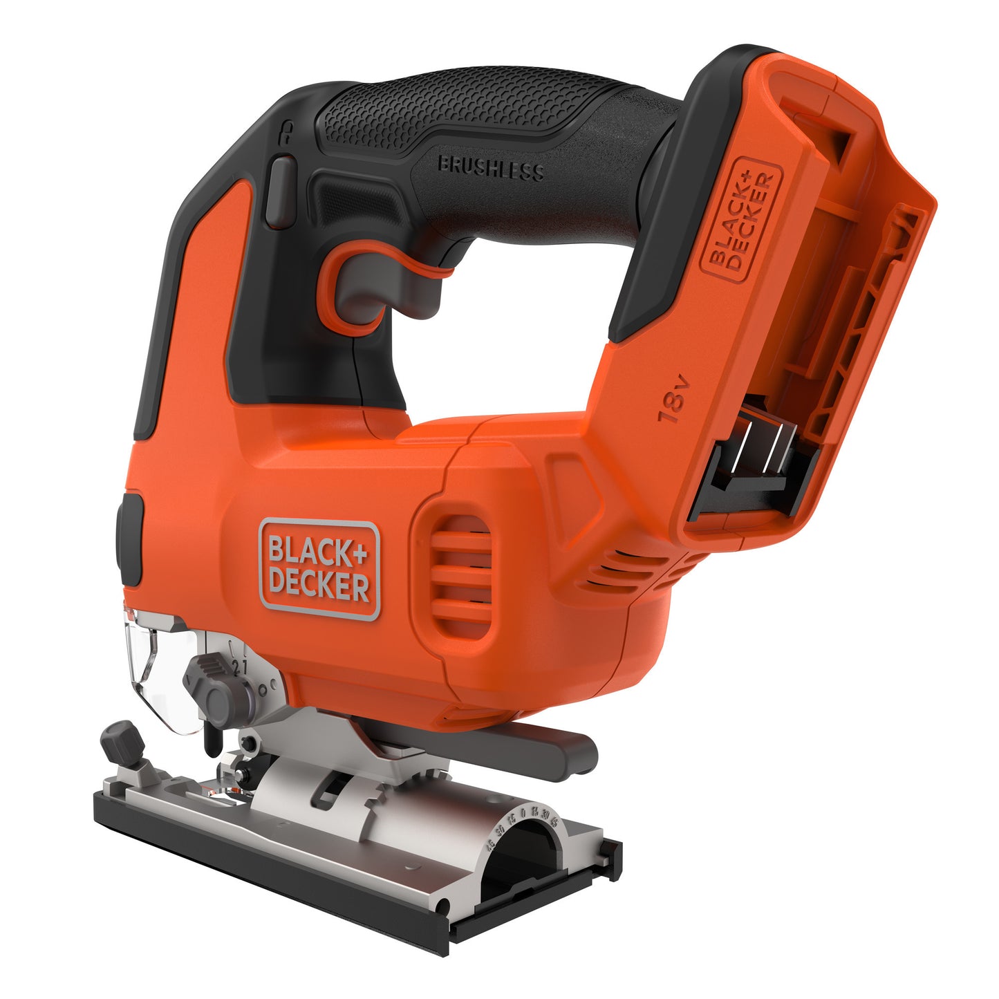 BLACK+DECKER blcjs78n-xj 18v decoupeerzaag (zwart oranje, accu en oplader niet inbegrepen)