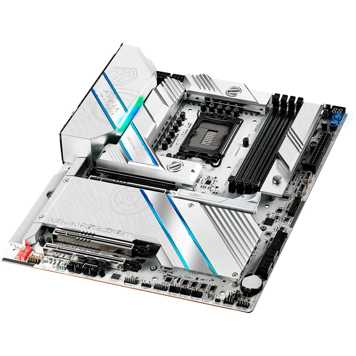 ASRock z890 taichi aqua socket 1851 moederbord (zwart, raid, 10gb-lan, 5gb-lan, wi-fi 7, bt, sound, e-atx)