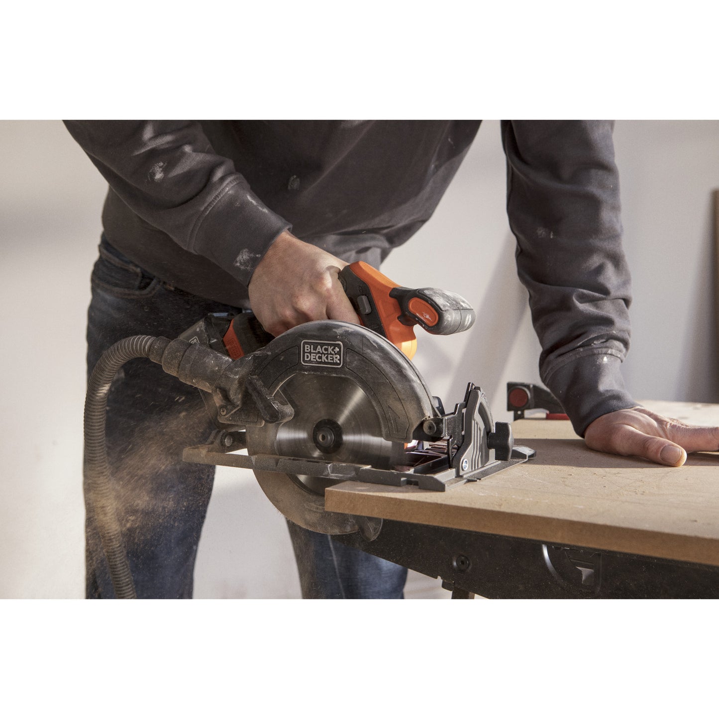 BLACK+DECKER 18v brushless cirkelzaag 165mm handcirkelzaag (zwart oranje, accu en oplader niet inbegrepen)