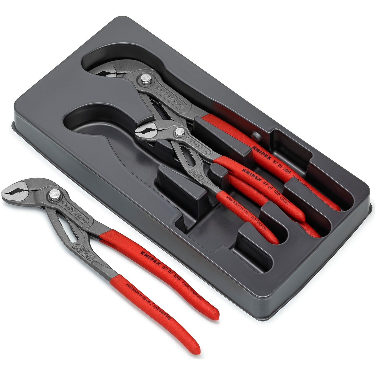 KNIPEX cobra-set 00 20 09 v02 tangenset (rood, 3-delig)