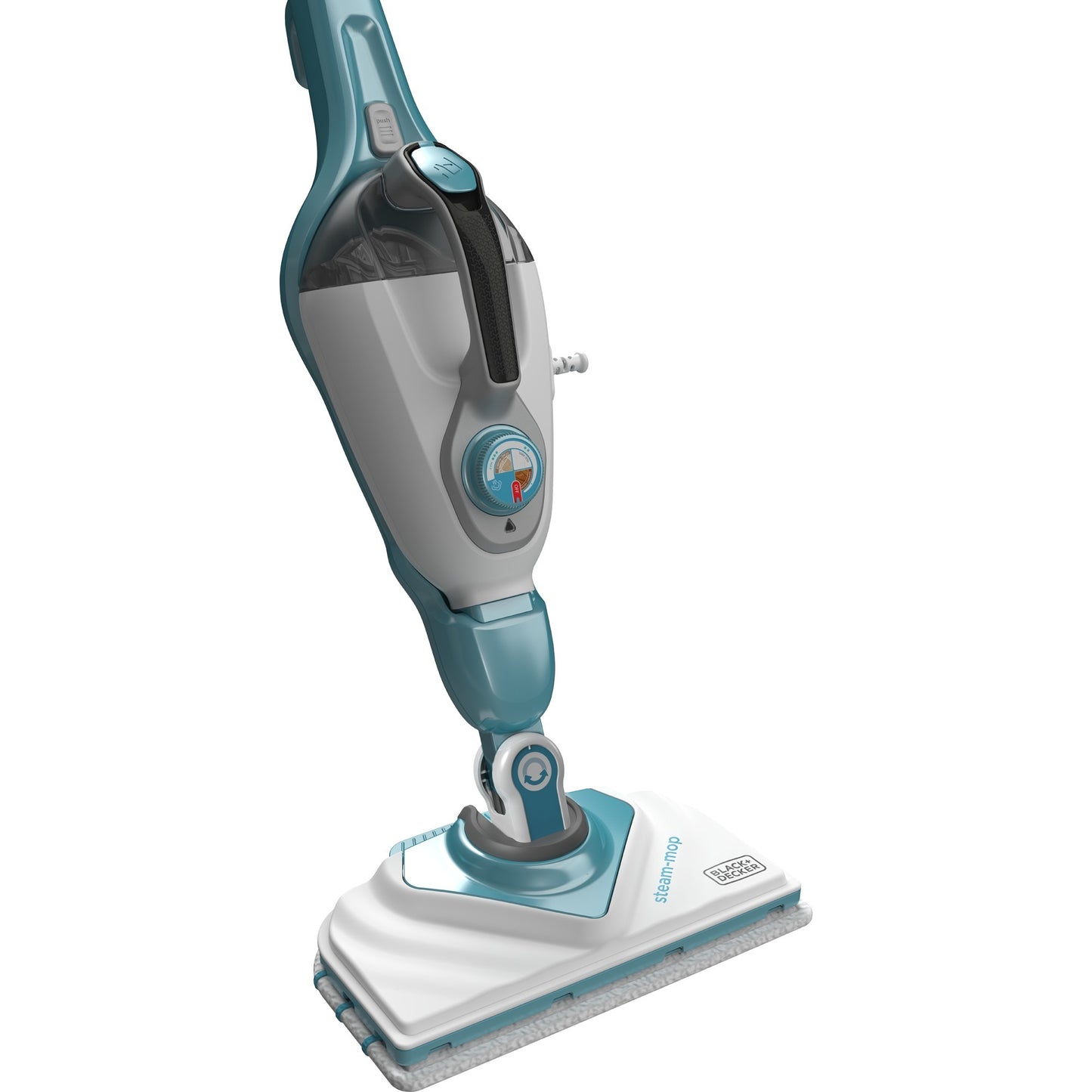 BLACK+DECKER 1600w steam-mop bhsm1615dam-qs stoomreiniger (wit blauw, incl. steamitt, deltavoet en 17 accessoires)