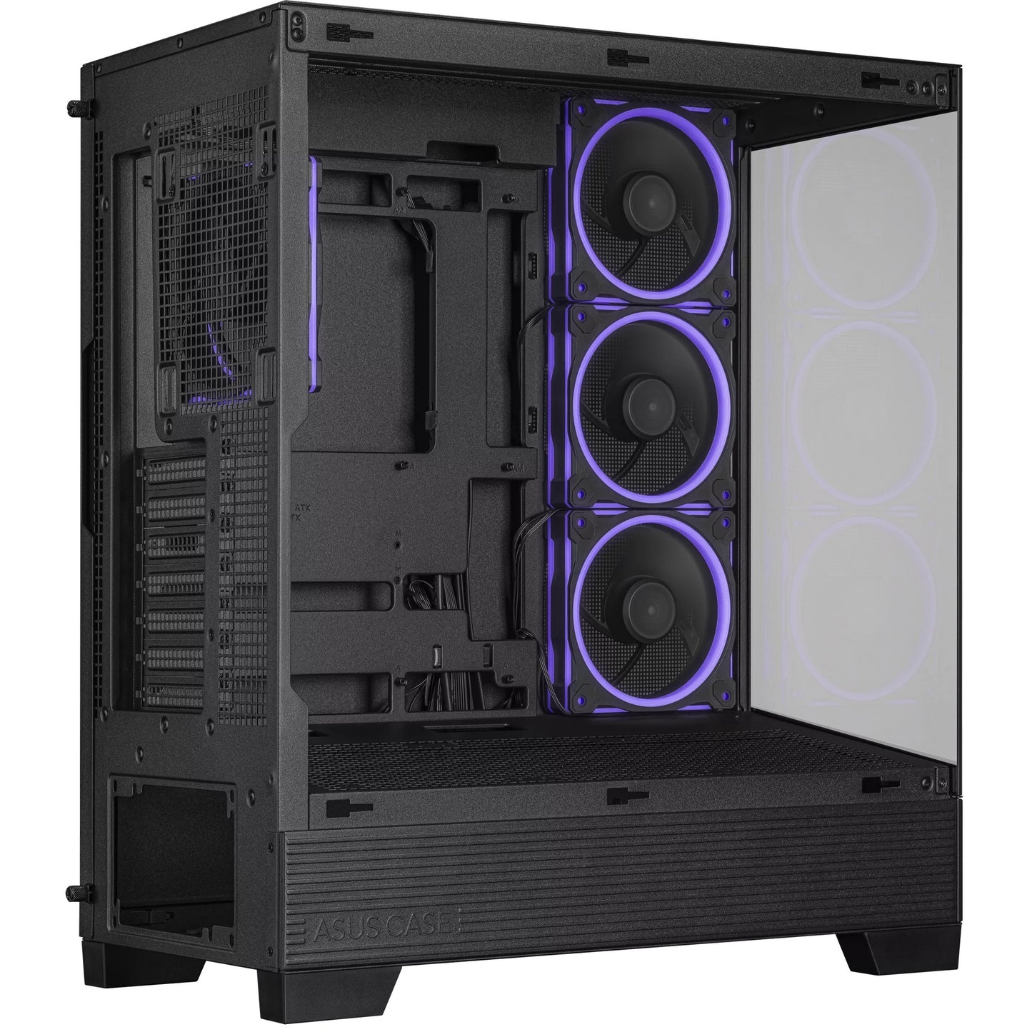 ASUS a31 plus midi tower behuizing (zwart | 2x usb-a | 2x usb-c | tempered glass)